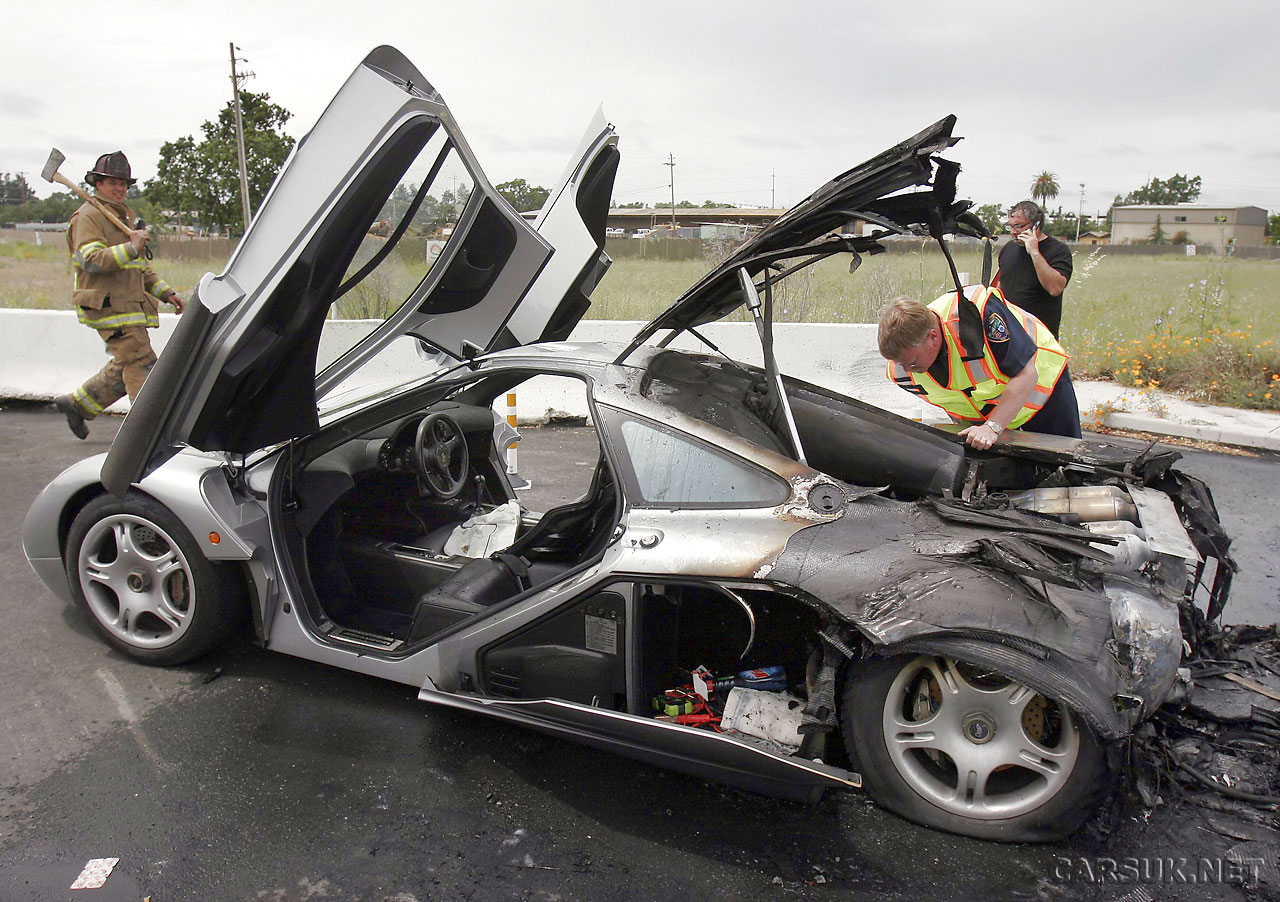 Brings a tear to the eye - a burnt-out McLaren F1