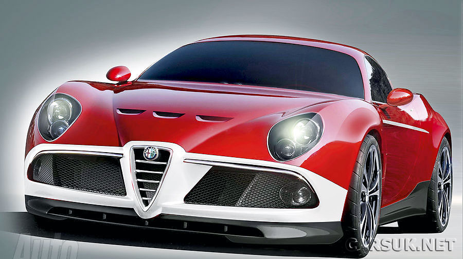 Alfa Romeo 8C GTA rendered