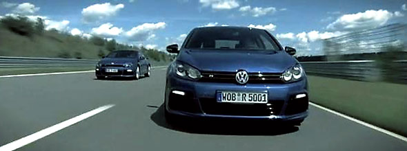The Golf R and the Scirocco R on track