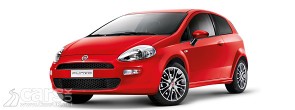 Red Fiat Punto 2012