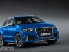 Blue Audi RS Q3 front 3/4 view static image