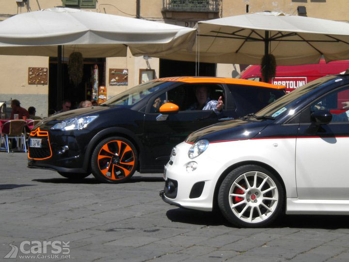 Top Gear in Lucca with Citroen DS3 Racing, Fiat 500C Abarth and Renault