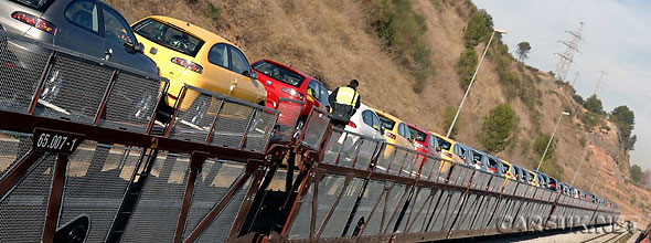 SEAT by Train from the Martorell Factory to the Port of Barcelona