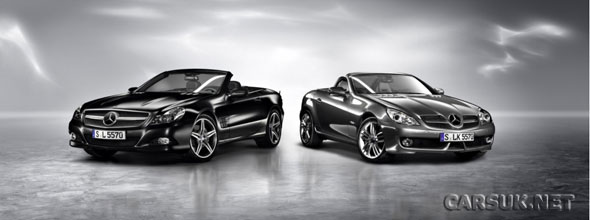 The Mercedes SL Night Edition and SLK Grand Edition