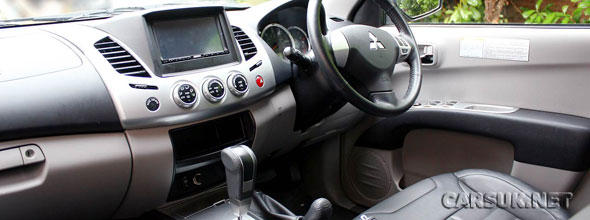 Mitsubishi L200 has a car-like interior The Mitsubishi L200 has a car-like interior