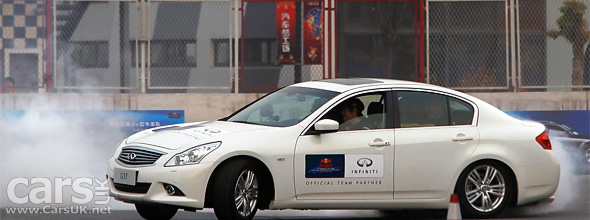 Sebastian Vettel drives Infiniti G37 on corporate day in Shanghai