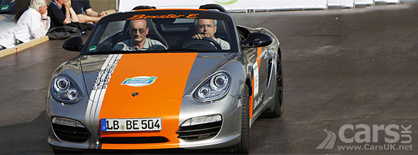 Electric Porsche Boxsters - 2 x RWD and 1 x 4WD at Michelin Challenge Bibendum