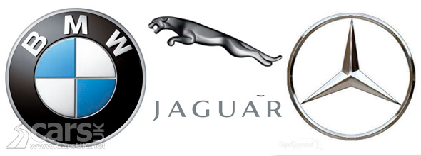 Jaguar, BMW and Mercedes Logos