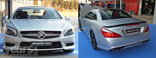 Front and back view of 2012 Mercedes SL63 AMG