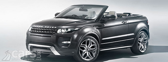 Dark grey Range Rover Evoque Convertible