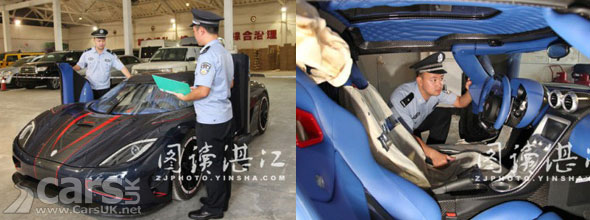 Photo of Koenigsegg Agera R BLT being inspected by Chinese Customs