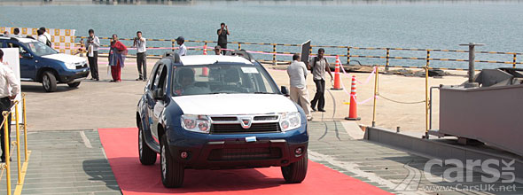Photo of UK-bound Dacia Duster leaving India
