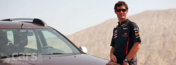 Photo of Mark Webber and Dacia Duster