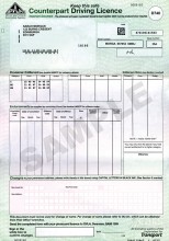 Counterpart Driving Licence