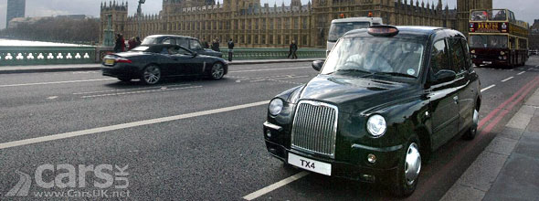 London Taxi TX4 on Westminster Bridge image