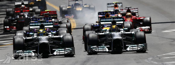Mercedes leading start of 2013 Monaco GP Photo