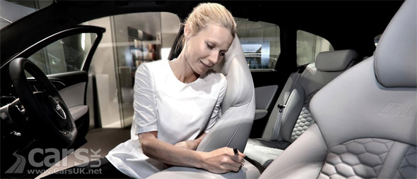 Photo of Gwyneth Paltrow signing Audi RS6 Avant