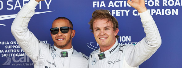 Photo of Lewis Hamilton & Nico Rosberg 2013 British Grand Prix Qualifying