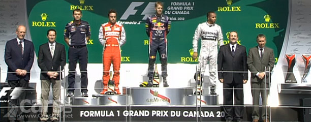 Photo winners podium 2013 Canada Grand Prux