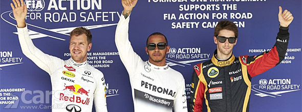 Photo Lewis Hamilton, Sebastian Vettel, Romain Grosjean 2013 Hungary Grand Prix qualifying