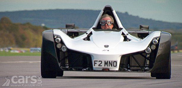 Photo of Jeremy Clkarkson driving BAC Mono Top Gear