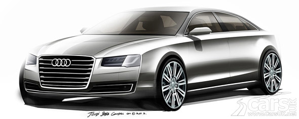 Sketch 2014 Audi A8 facelift
