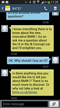Photo BMW i Genius answers questions
