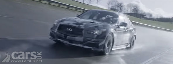 Photo Sebastian Vettel takes the Infini Q50 Eau Rouge round Millbrook