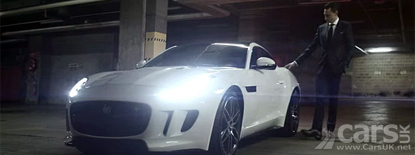Photo of Jaguar F-Type Coupe and Tom Hiddleston in Art of Villainy