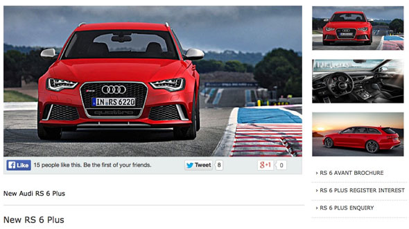 Photo Audi RS6 Avant Plus outed by Audi UK