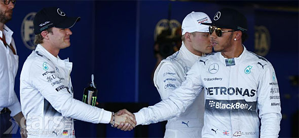 Photo Russian Grand Prix Hamilton, Rosberg & Bottas