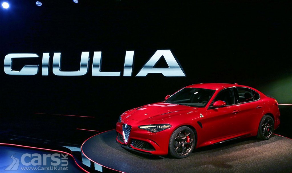View of launch of Alfa Romeo Giulia