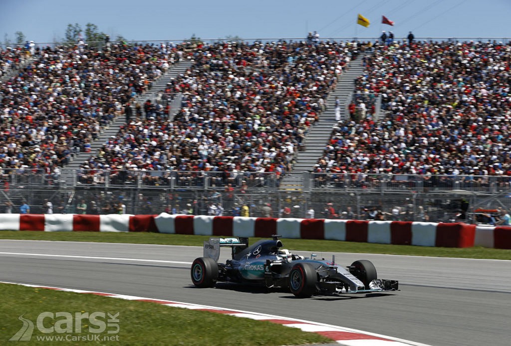 View of Lewis Hamilton winning the Canadian Grand Prix