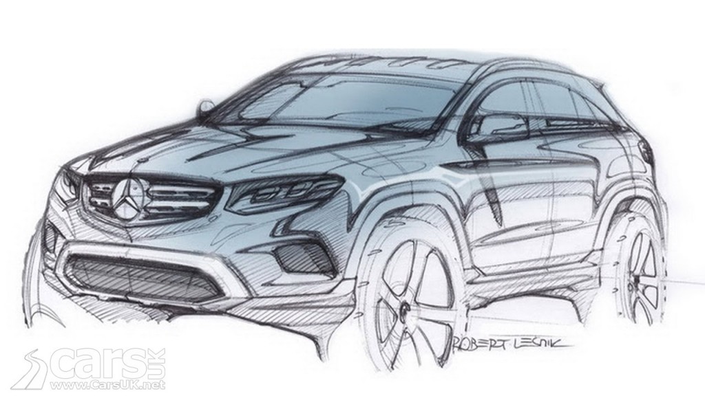 Mercedes GLC previewed with sketch