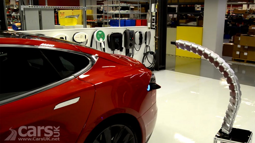 Image of Tesla Charging Snake Video