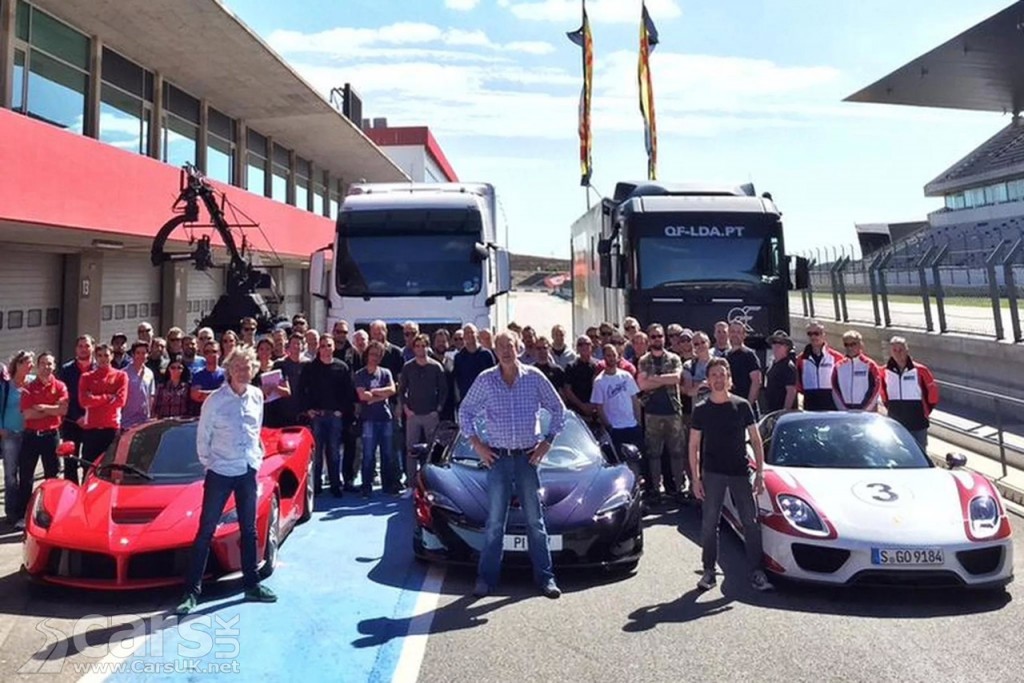 Photo Amazon's 'Top Gear' with Ferrari LaFerrari, McLaren P1 & Porsche 918 