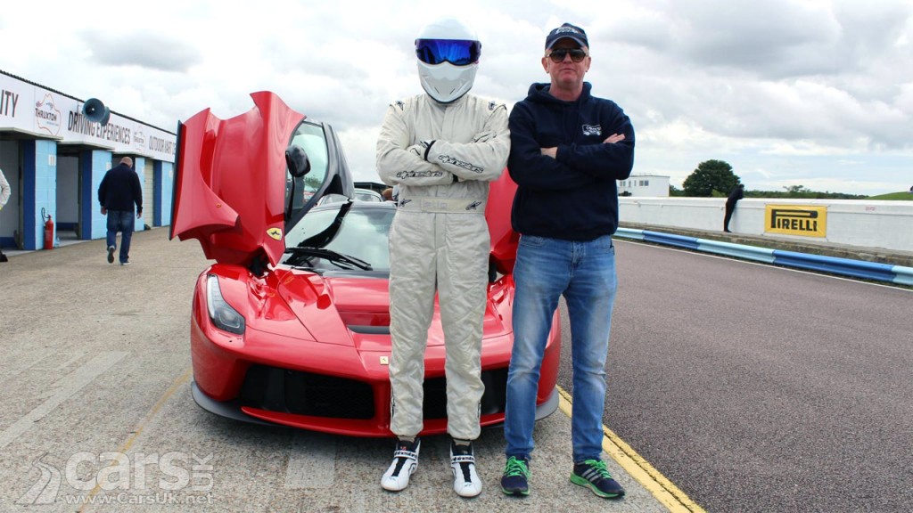 Photo Chris Evans, The Stig & LaFerrari