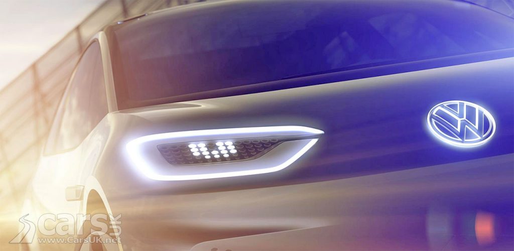 Photo Volkswagen Electric car tease Paris 2016 front view