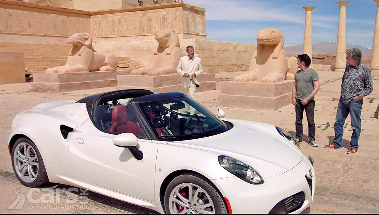 Photo The Grand Tour Trailer with Clarkson, Hammond, May and an Alfa 4C Spider