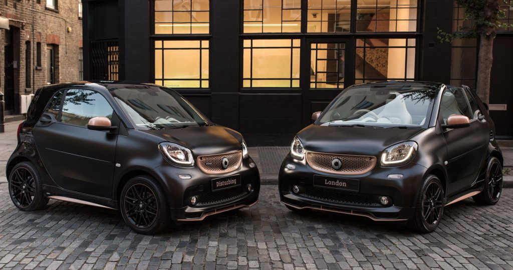 Smart Brabus ForTwo & ForFour 'Disturbing London' Special Editions on sale