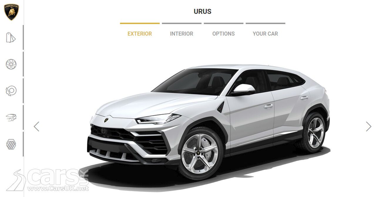 Lamborghini Urus SUV Configurator now LIVE