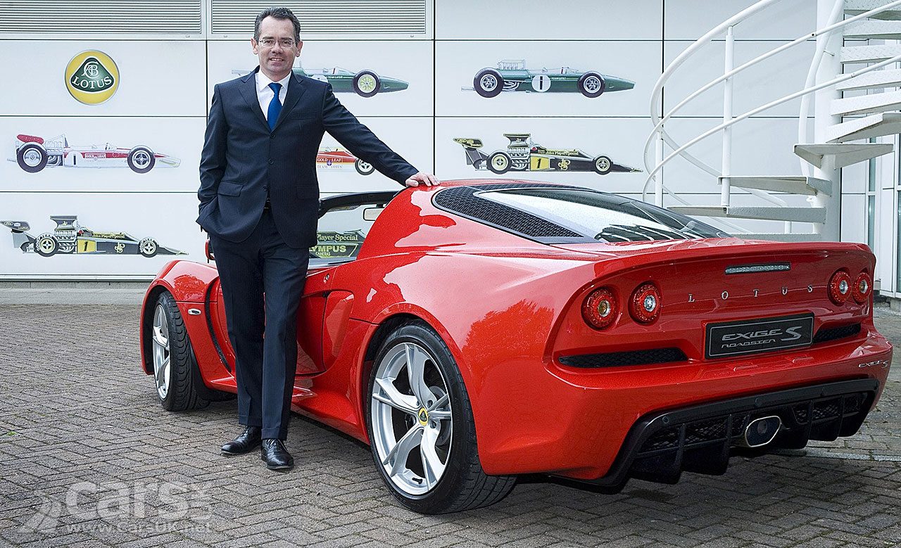 Lotus CEO, Jean-Marc Gales,, will deliver two new sports cars and an SUV