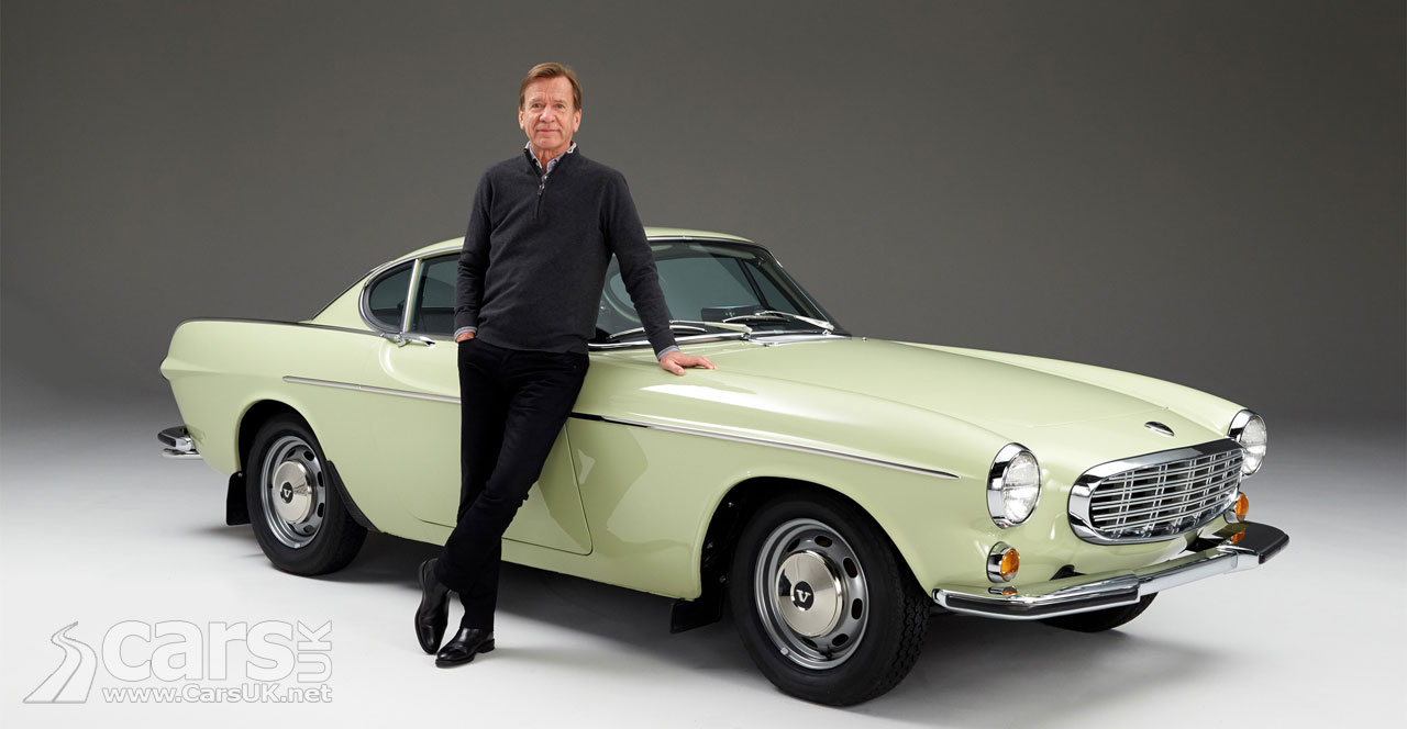 Volvo CEO Håkan Samuelsson with his very own green Volvo 1800