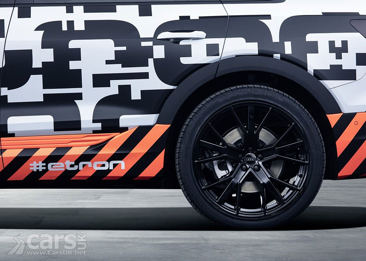 Audi e-tron electric SUV driving round Geneva