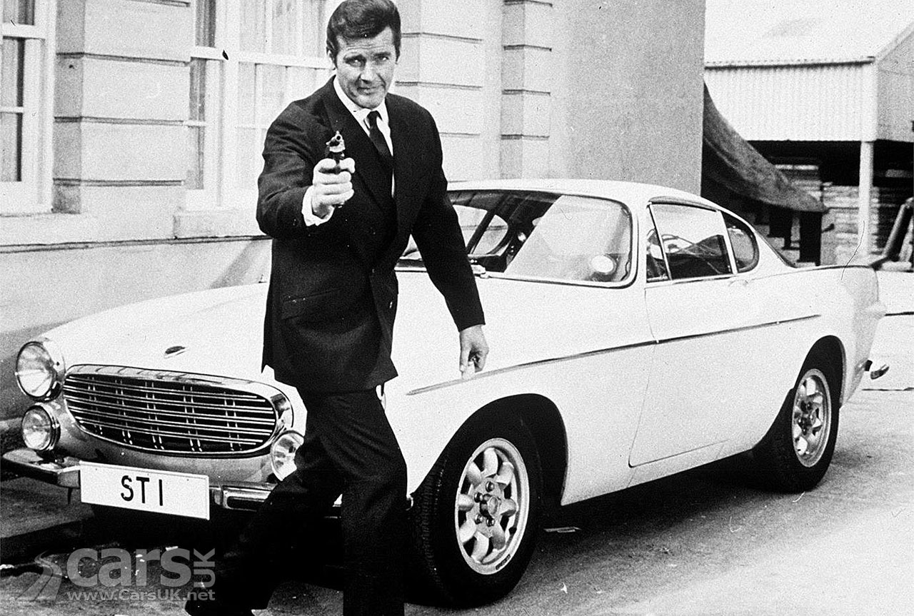 Sir Roger Moore and his Volvo 1800 S from The Saint