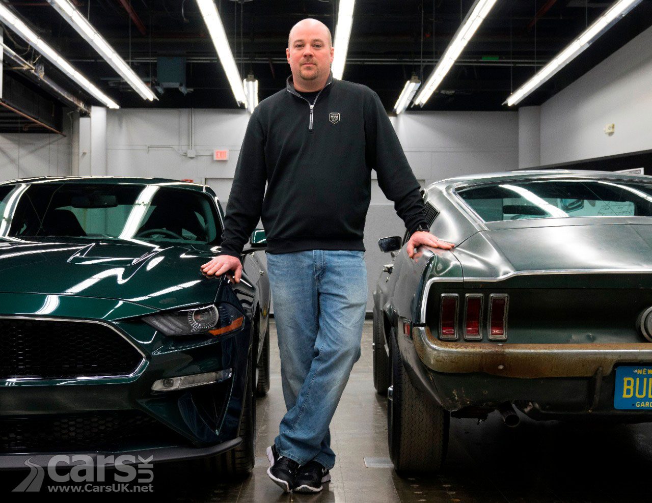 The original and the new Mustang Bullitt with Sean Keirnan - off to FoS