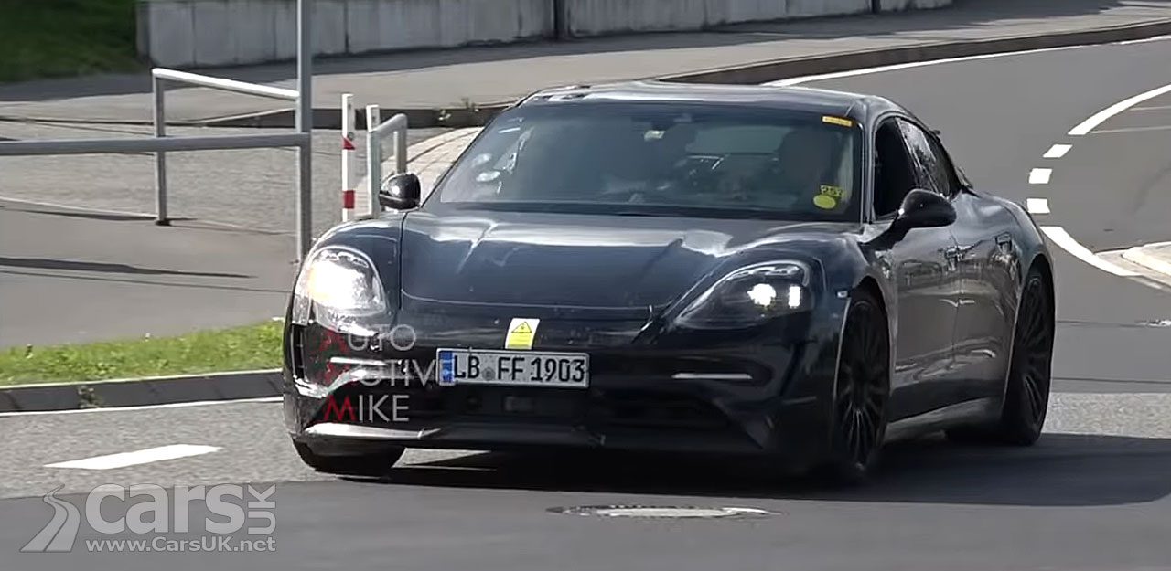 ELECTRIC Porsche Taycan caught on Video