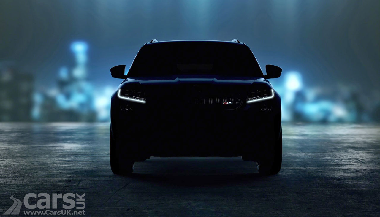 Skoda Kodiaq vRS tease front view