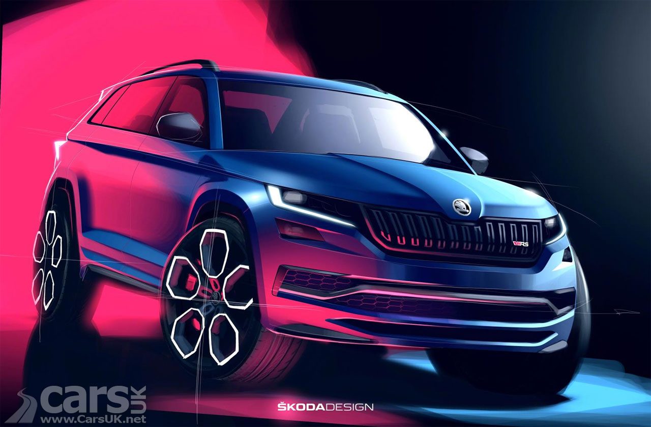 Skoda Kodiaq vRS revealed in Design Sketch