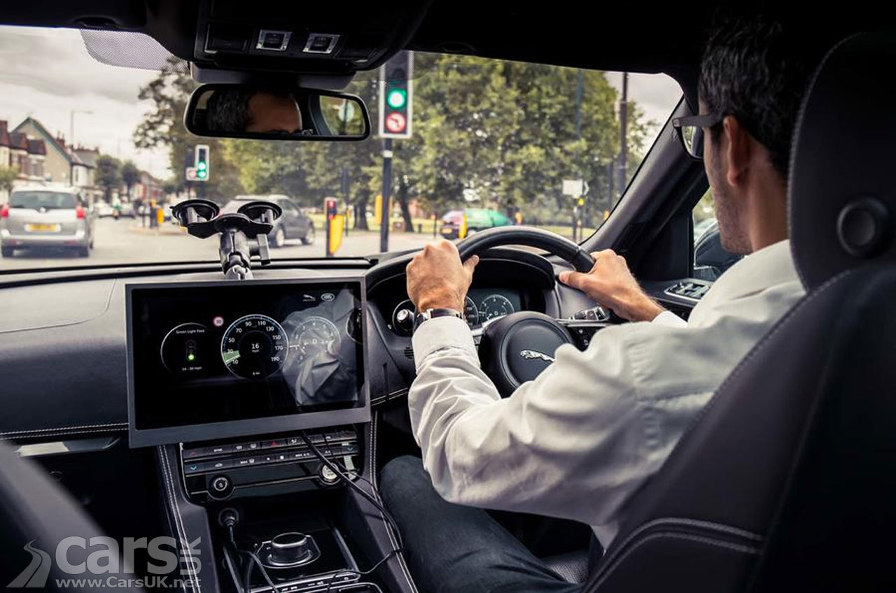 Jaguar Land Rover's GLOSA tech being tested in a Jaguar F-Pace